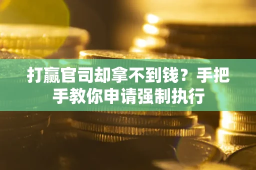 北京打赢官司却拿不到钱？手把手教你申请强制执行