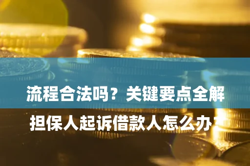 北京

担保人起诉借款人怎么办？流程合法吗？关键要点全解析