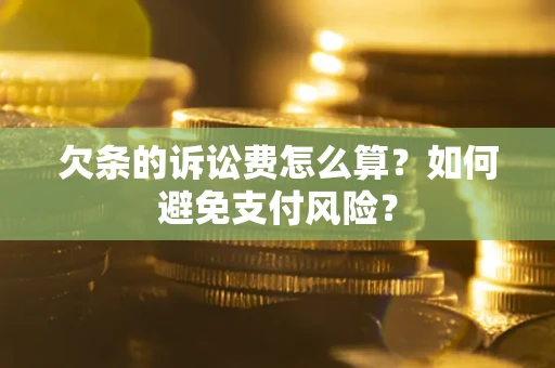 北京欠条的诉讼费怎么算？如何避免支付风险？
